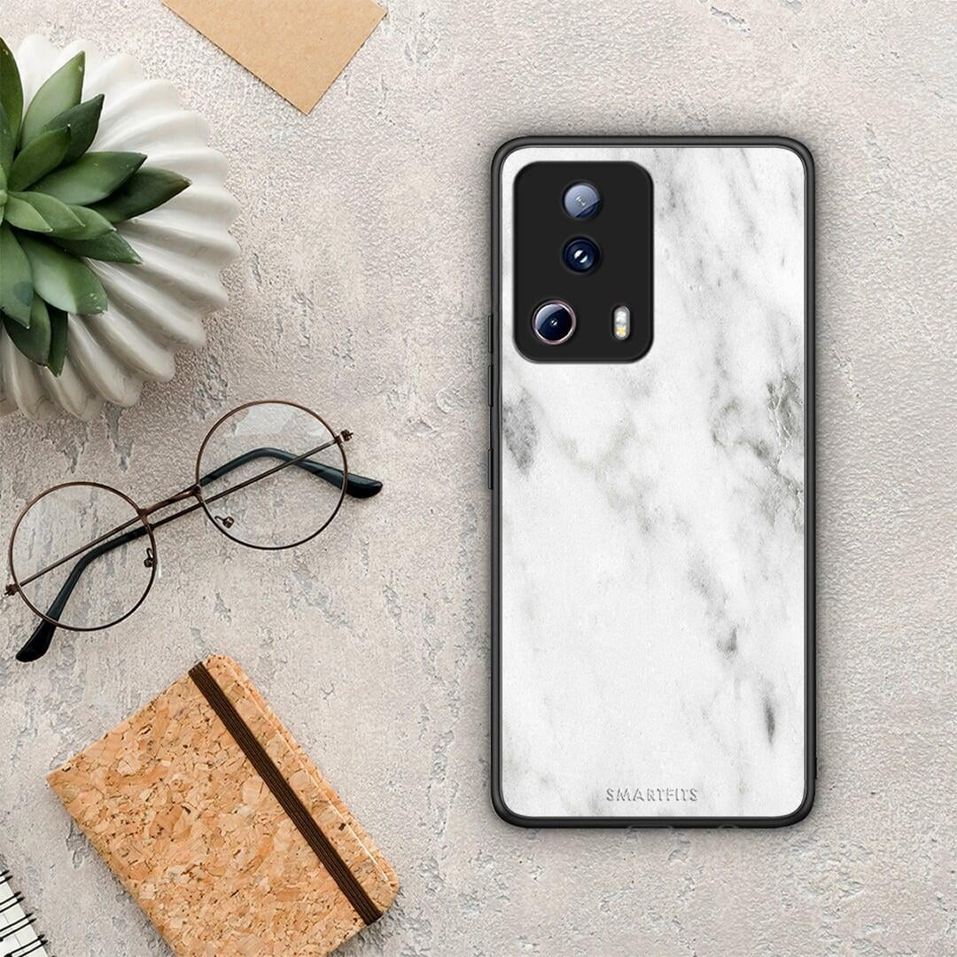 Θήκη Xiaomi 13 Lite 5G Marble White από τη Smartfits με σχέδιο στο πίσω μέρος και μαύρο περίβλημα | Xiaomi 13 Lite 5G Marble White Case with Colorful Back and Black Bezels