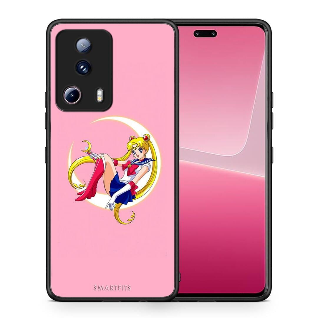 Θήκη Xiaomi 13 Lite 5G Moon Girl από τη Smartfits με σχέδιο στο πίσω μέρος και μαύρο περίβλημα | Xiaomi 13 Lite 5G Moon Girl Case with Colorful Back and Black Bezels