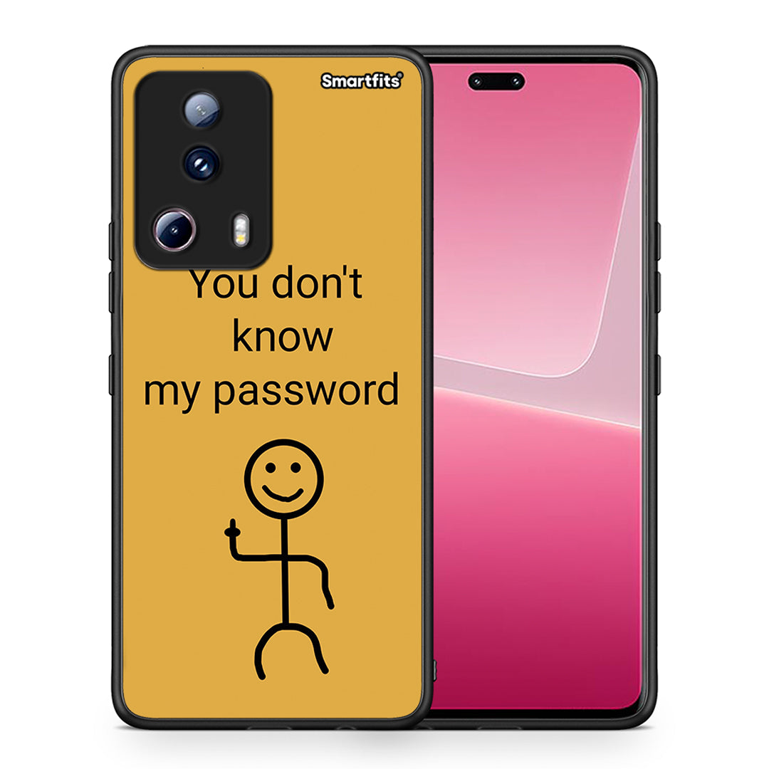 Θήκη Xiaomi 13 Lite 5G My Password από τη Smartfits με σχέδιο στο πίσω μέρος και μαύρο περίβλημα | Xiaomi 13 Lite 5G My Password Case with Colorful Back and Black Bezels