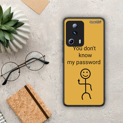 Θήκη Xiaomi 13 Lite 5G My Password από τη Smartfits με σχέδιο στο πίσω μέρος και μαύρο περίβλημα | Xiaomi 13 Lite 5G My Password Case with Colorful Back and Black Bezels