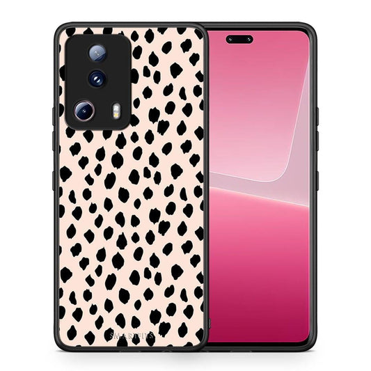 Θήκη Xiaomi 13 Lite 5G New Polka Dots από τη Smartfits με σχέδιο στο πίσω μέρος και μαύρο περίβλημα | Xiaomi 13 Lite 5G New Polka Dots Case with Colorful Back and Black Bezels