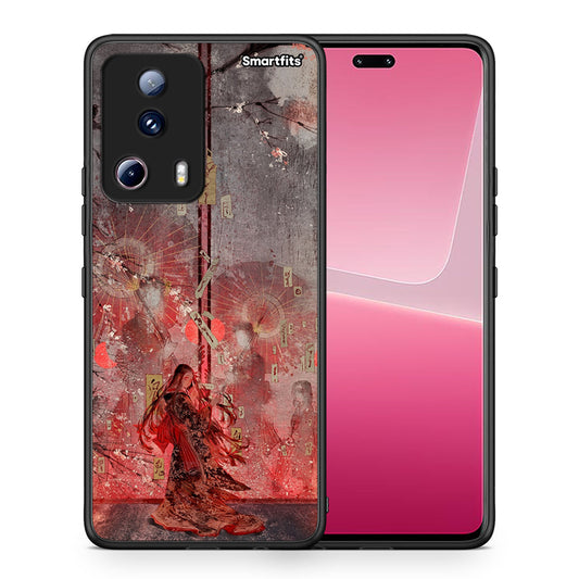 Θήκη Xiaomi 13 Lite 5G Nezuko Kamado από τη Smartfits με σχέδιο στο πίσω μέρος και μαύρο περίβλημα | Xiaomi 13 Lite 5G Nezuko Kamado Case with Colorful Back and Black Bezels