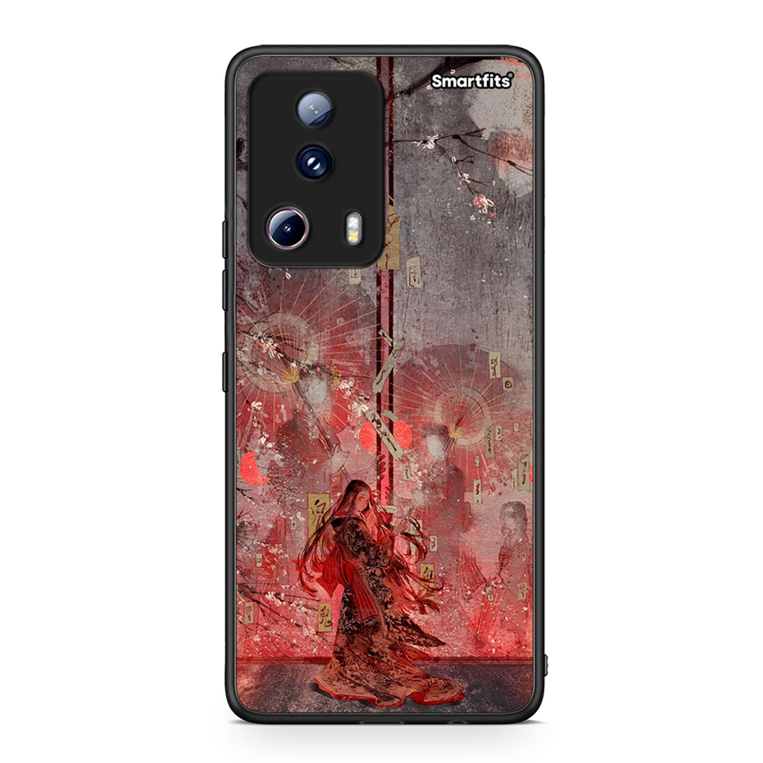 Θήκη Xiaomi 13 Lite 5G Nezuko Kamado από τη Smartfits με σχέδιο στο πίσω μέρος και μαύρο περίβλημα | Xiaomi 13 Lite 5G Nezuko Kamado Case with Colorful Back and Black Bezels