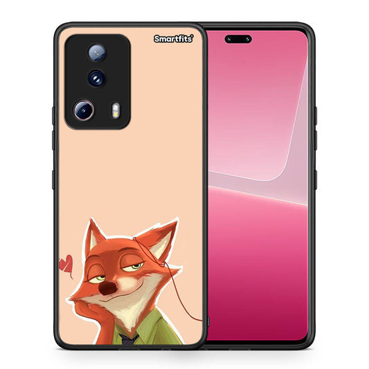 Θήκη Xiaomi 13 Lite 5G Nick Wilde And Judy Hopps Love 1 από τη Smartfits με σχέδιο στο πίσω μέρος και μαύρο περίβλημα | Xiaomi 13 Lite 5G Nick Wilde And Judy Hopps Love 1 Case with Colorful Back and Black Bezels