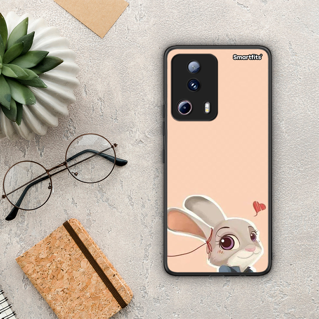 Θήκη Xiaomi 13 Lite 5G Nick Wilde And Judy Hopps Love 2 από τη Smartfits με σχέδιο στο πίσω μέρος και μαύρο περίβλημα | Xiaomi 13 Lite 5G Nick Wilde And Judy Hopps Love 2 Case with Colorful Back and Black Bezels