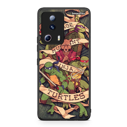 Θήκη Xiaomi 13 Lite 5G Ninja Turtles από τη Smartfits με σχέδιο στο πίσω μέρος και μαύρο περίβλημα | Xiaomi 13 Lite 5G Ninja Turtles Case with Colorful Back and Black Bezels