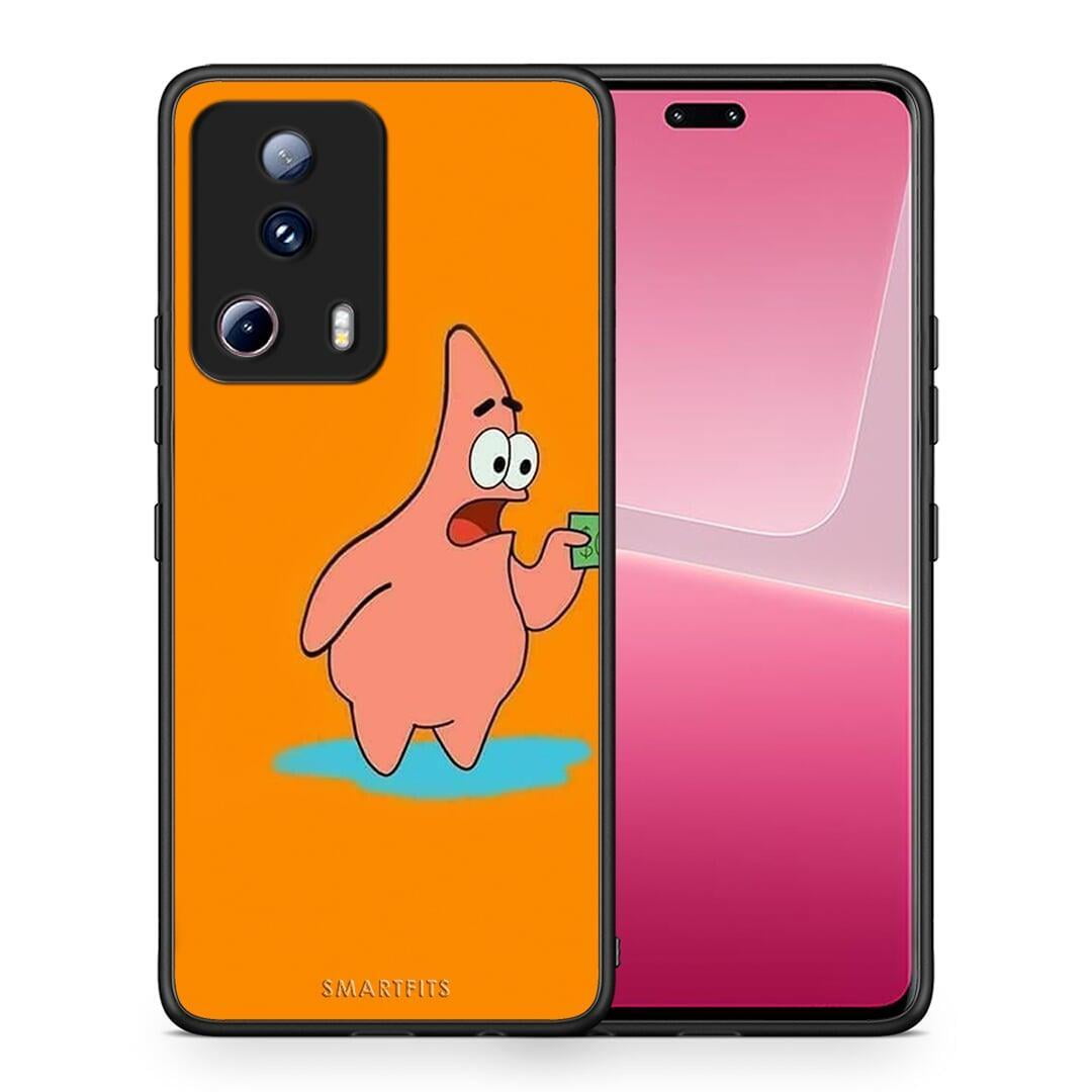 Θήκη Xiaomi 13 Lite 5G No Money 1 από τη Smartfits με σχέδιο στο πίσω μέρος και μαύρο περίβλημα | Xiaomi 13 Lite 5G No Money 1 Case with Colorful Back and Black Bezels