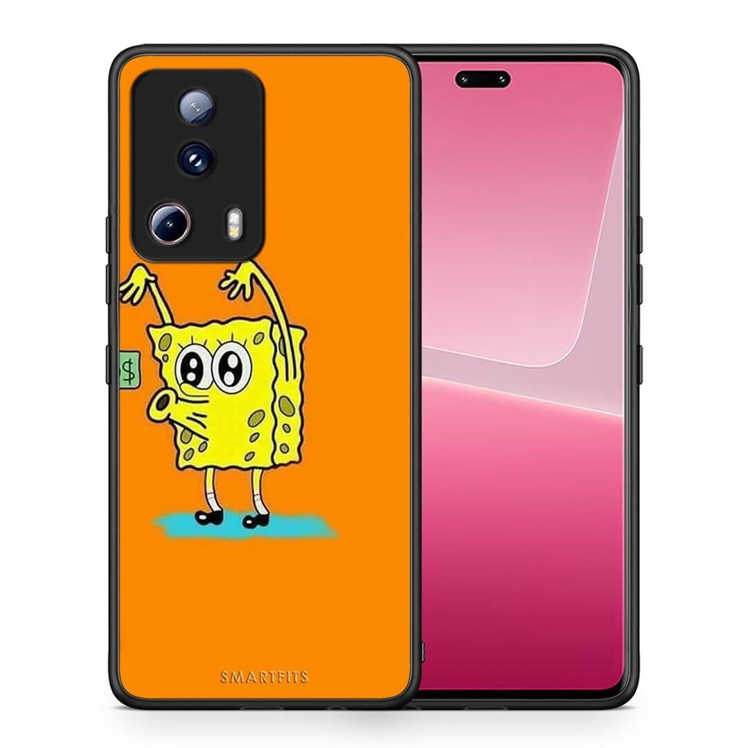 Θήκη Xiaomi 13 Lite 5G No Money 2 από τη Smartfits με σχέδιο στο πίσω μέρος και μαύρο περίβλημα | Xiaomi 13 Lite 5G No Money 2 Case with Colorful Back and Black Bezels