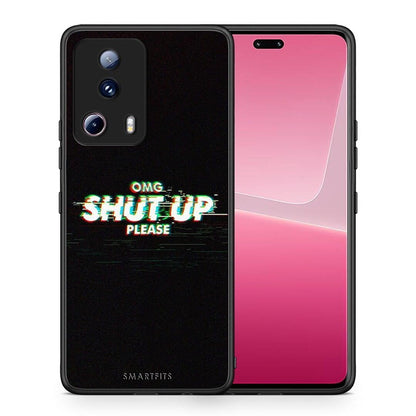Θήκη Xiaomi 13 Lite 5G OMG ShutUp από τη Smartfits με σχέδιο στο πίσω μέρος και μαύρο περίβλημα | Xiaomi 13 Lite 5G OMG ShutUp Case with Colorful Back and Black Bezels