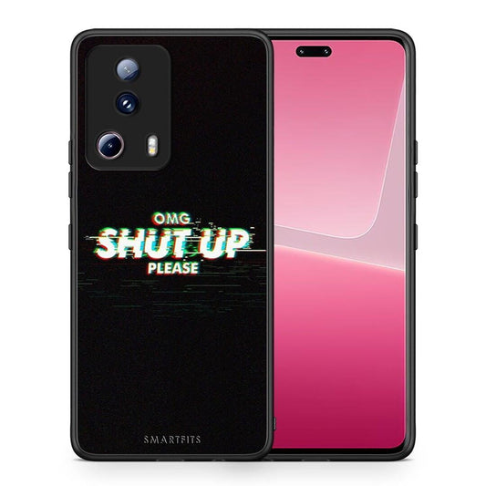 Θήκη Xiaomi 13 Lite 5G OMG ShutUp από τη Smartfits με σχέδιο στο πίσω μέρος και μαύρο περίβλημα | Xiaomi 13 Lite 5G OMG ShutUp Case with Colorful Back and Black Bezels