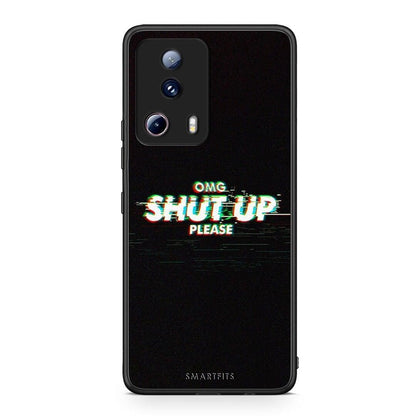 Θήκη Xiaomi 13 Lite 5G OMG ShutUp από τη Smartfits με σχέδιο στο πίσω μέρος και μαύρο περίβλημα | Xiaomi 13 Lite 5G OMG ShutUp Case with Colorful Back and Black Bezels