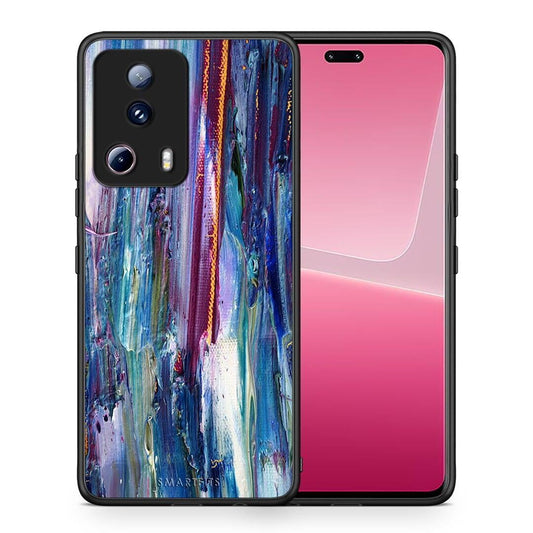 Θήκη Xiaomi 13 Lite 5G Paint Winter από τη Smartfits με σχέδιο στο πίσω μέρος και μαύρο περίβλημα | Xiaomi 13 Lite 5G Paint Winter Case with Colorful Back and Black Bezels