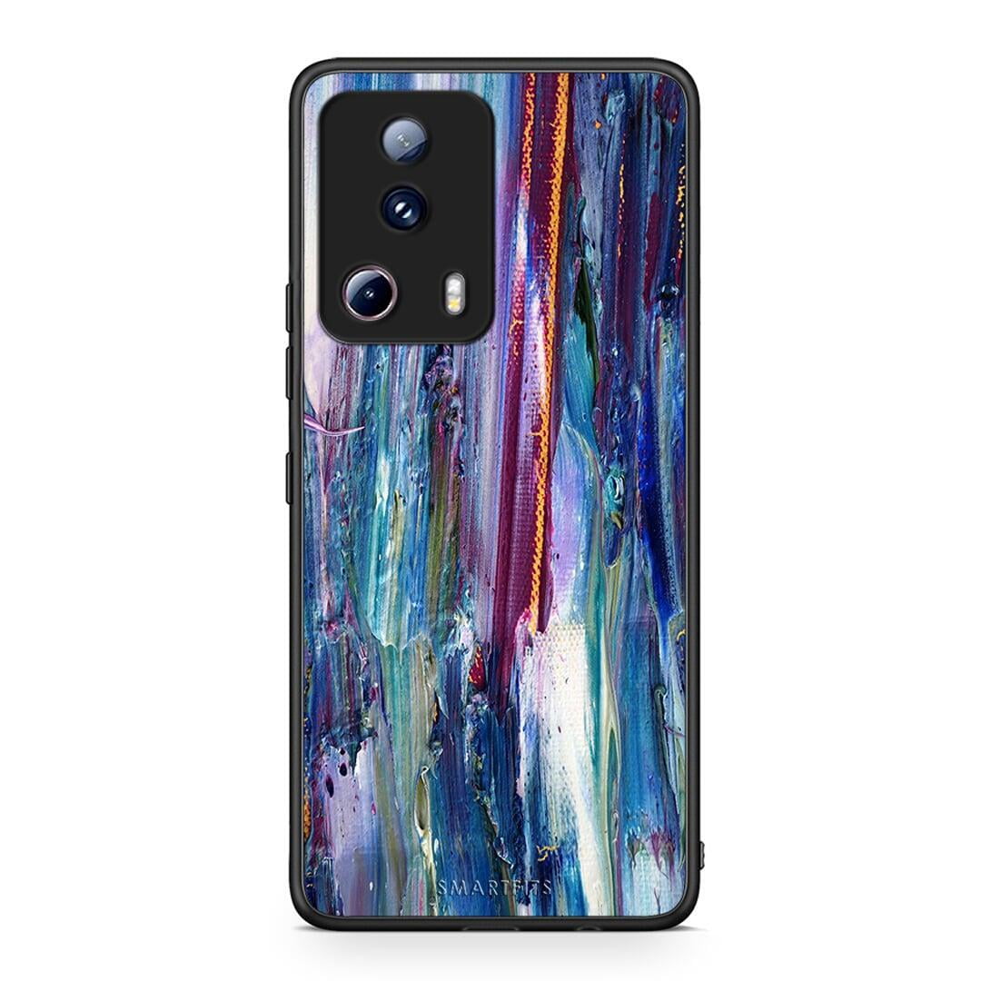 Θήκη Xiaomi 13 Lite 5G Paint Winter από τη Smartfits με σχέδιο στο πίσω μέρος και μαύρο περίβλημα | Xiaomi 13 Lite 5G Paint Winter Case with Colorful Back and Black Bezels