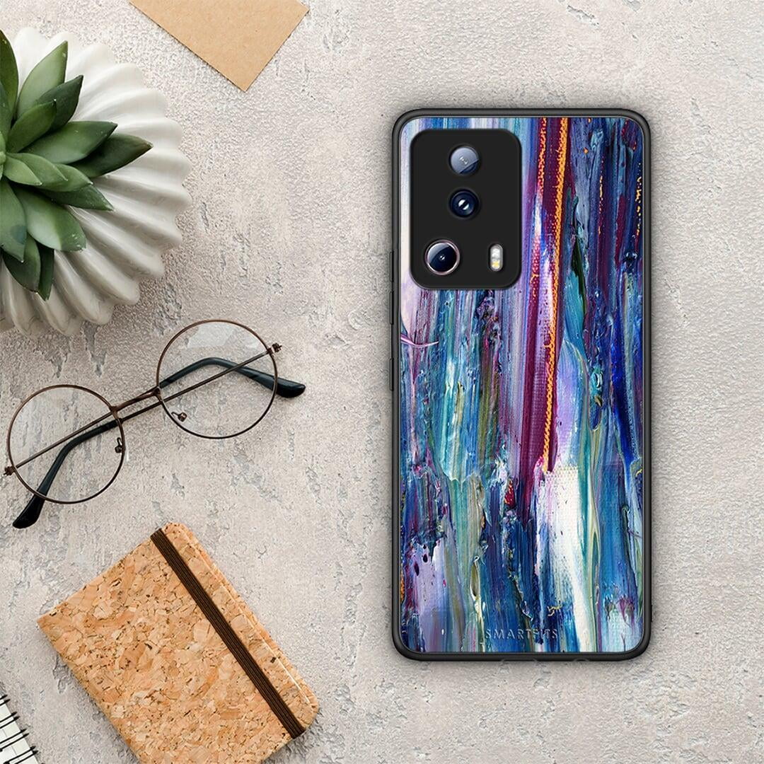 Θήκη Xiaomi 13 Lite 5G Paint Winter από τη Smartfits με σχέδιο στο πίσω μέρος και μαύρο περίβλημα | Xiaomi 13 Lite 5G Paint Winter Case with Colorful Back and Black Bezels