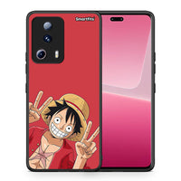 Thumbnail for Θήκη Xiaomi 13 Lite 5G Pirate Luffy από τη Smartfits με σχέδιο στο πίσω μέρος και μαύρο περίβλημα | Xiaomi 13 Lite 5G Pirate Luffy Case with Colorful Back and Black Bezels