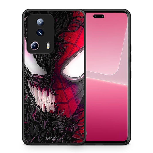 Θήκη Xiaomi 13 Lite 5G PopArt SpiderVenom από τη Smartfits με σχέδιο στο πίσω μέρος και μαύρο περίβλημα | Xiaomi 13 Lite 5G PopArt SpiderVenom Case with Colorful Back and Black Bezels