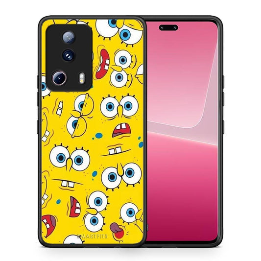 Θήκη Xiaomi 13 Lite 5G PopArt Sponge από τη Smartfits με σχέδιο στο πίσω μέρος και μαύρο περίβλημα | Xiaomi 13 Lite 5G PopArt Sponge Case with Colorful Back and Black Bezels