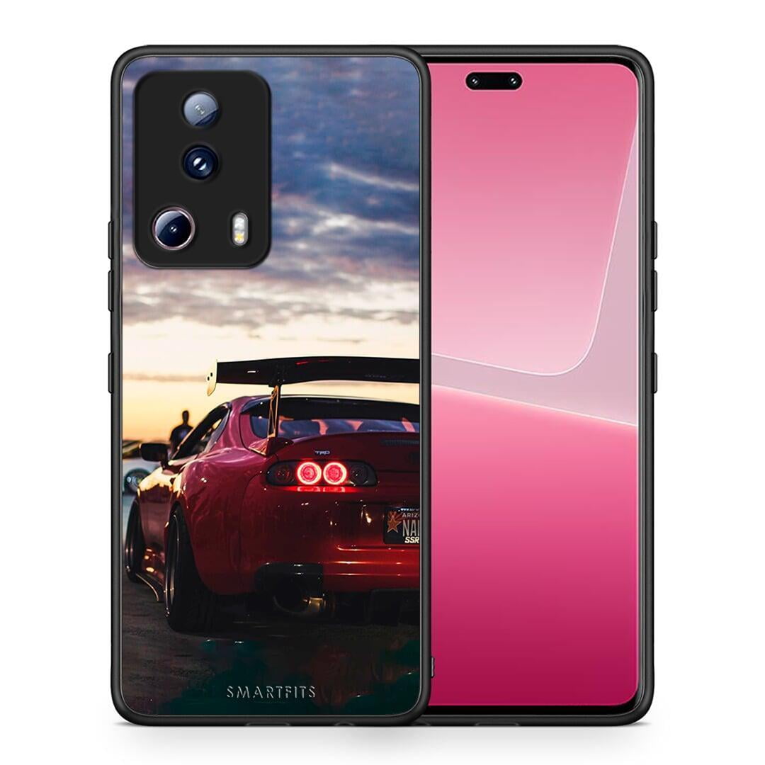 Θήκη Xiaomi 13 Lite 5G Racing Supra από τη Smartfits με σχέδιο στο πίσω μέρος και μαύρο περίβλημα | Xiaomi 13 Lite 5G Racing Supra Case with Colorful Back and Black Bezels