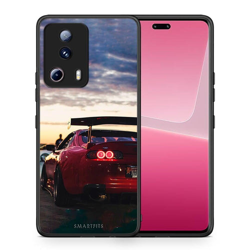 Θήκη Xiaomi 13 Lite 5G Racing Supra από τη Smartfits με σχέδιο στο πίσω μέρος και μαύρο περίβλημα | Xiaomi 13 Lite 5G Racing Supra Case with Colorful Back and Black Bezels