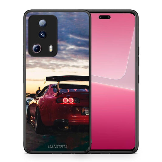 Θήκη Xiaomi 13 Lite 5G Racing Supra από τη Smartfits με σχέδιο στο πίσω μέρος και μαύρο περίβλημα | Xiaomi 13 Lite 5G Racing Supra Case with Colorful Back and Black Bezels
