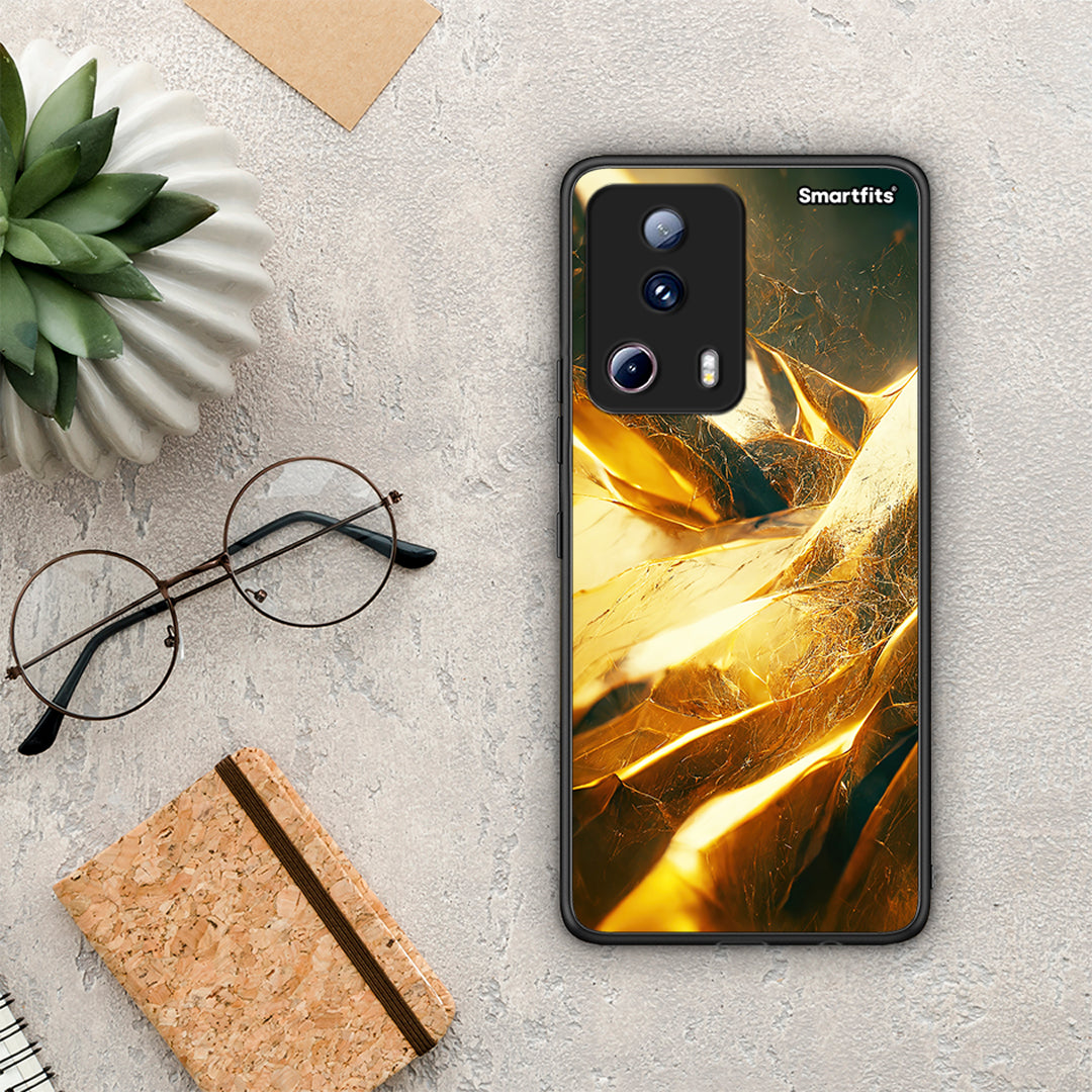 Θήκη Xiaomi 13 Lite 5G Real Gold από τη Smartfits με σχέδιο στο πίσω μέρος και μαύρο περίβλημα | Xiaomi 13 Lite 5G Real Gold Case with Colorful Back and Black Bezels