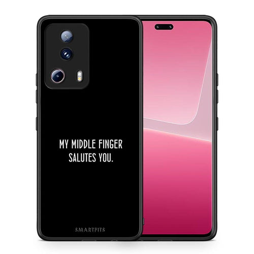 Θήκη Xiaomi 13 Lite 5G Salute από τη Smartfits με σχέδιο στο πίσω μέρος και μαύρο περίβλημα | Xiaomi 13 Lite 5G Salute Case with Colorful Back and Black Bezels