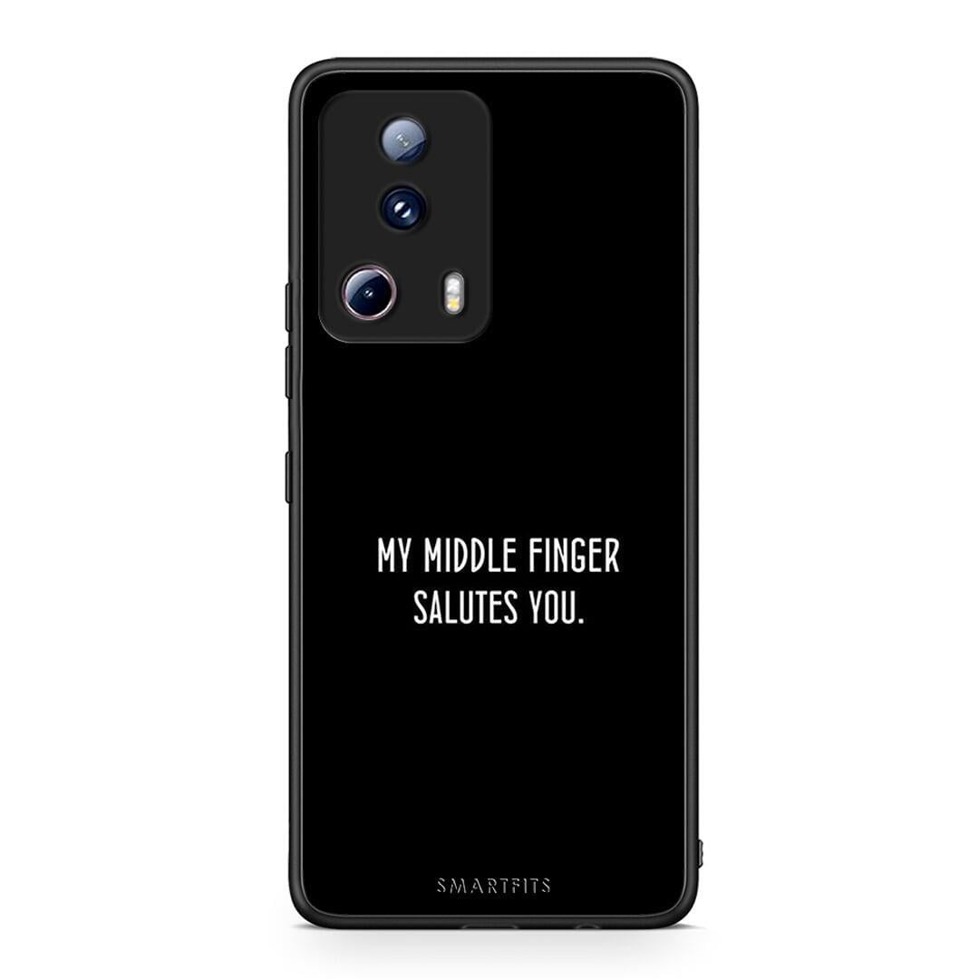 Θήκη Xiaomi 13 Lite 5G Salute από τη Smartfits με σχέδιο στο πίσω μέρος και μαύρο περίβλημα | Xiaomi 13 Lite 5G Salute Case with Colorful Back and Black Bezels