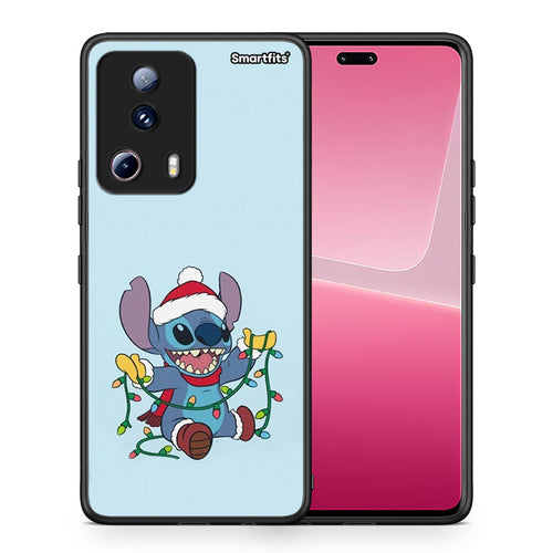 Θήκη Xiaomi 13 Lite 5G Santa Stich από τη Smartfits με σχέδιο στο πίσω μέρος και μαύρο περίβλημα | Xiaomi 13 Lite 5G Santa Stich Case with Colorful Back and Black Bezels