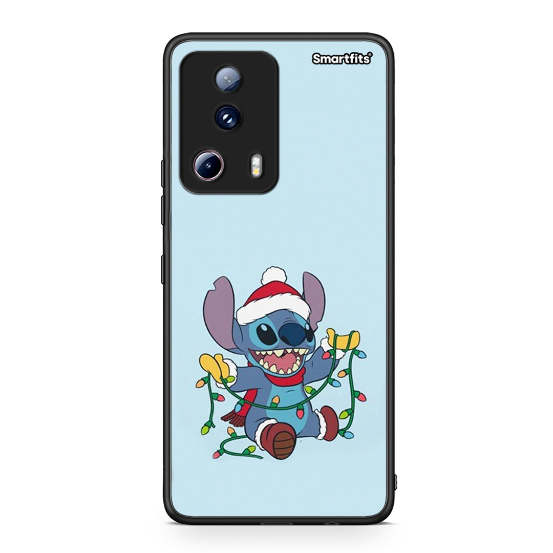 Θήκη Xiaomi 13 Lite 5G Santa Stich από τη Smartfits με σχέδιο στο πίσω μέρος και μαύρο περίβλημα | Xiaomi 13 Lite 5G Santa Stich Case with Colorful Back and Black Bezels