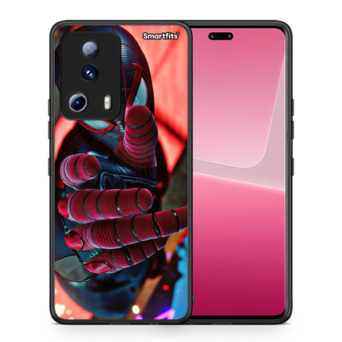 Θήκη Xiaomi 13 Lite 5G Spider Hand από τη Smartfits με σχέδιο στο πίσω μέρος και μαύρο περίβλημα | Xiaomi 13 Lite 5G Spider Hand Case with Colorful Back and Black Bezels