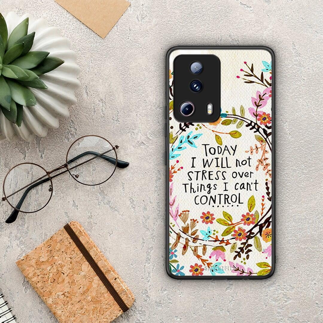 Θήκη Xiaomi 13 Lite 5G Stress Over από τη Smartfits με σχέδιο στο πίσω μέρος και μαύρο περίβλημα | Xiaomi 13 Lite 5G Stress Over Case with Colorful Back and Black Bezels