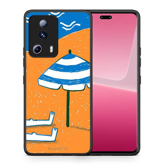 Θήκη Xiaomi 13 Lite 5G Summering από τη Smartfits με σχέδιο στο πίσω μέρος και μαύρο περίβλημα | Xiaomi 13 Lite 5G Summering Case with Colorful Back and Black Bezels
