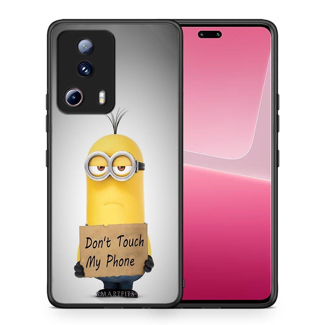 Θήκη Xiaomi 13 Lite 5G Text Minion από τη Smartfits με σχέδιο στο πίσω μέρος και μαύρο περίβλημα | Xiaomi 13 Lite 5G Text Minion Case with Colorful Back and Black Bezels