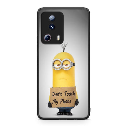 Θήκη Xiaomi 13 Lite 5G Text Minion από τη Smartfits με σχέδιο στο πίσω μέρος και μαύρο περίβλημα | Xiaomi 13 Lite 5G Text Minion Case with Colorful Back and Black Bezels