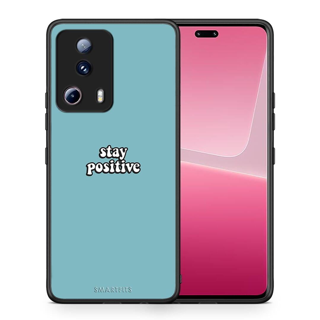 Θήκη Xiaomi 13 Lite 5G Text Positive από τη Smartfits με σχέδιο στο πίσω μέρος και μαύρο περίβλημα | Xiaomi 13 Lite 5G Text Positive Case with Colorful Back and Black Bezels