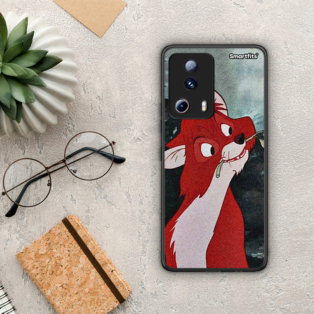 Θήκη Xiaomi 13 Lite 5G Tod And Vixey Love 1 από τη Smartfits με σχέδιο στο πίσω μέρος και μαύρο περίβλημα | Xiaomi 13 Lite 5G Tod And Vixey Love 1 Case with Colorful Back and Black Bezels