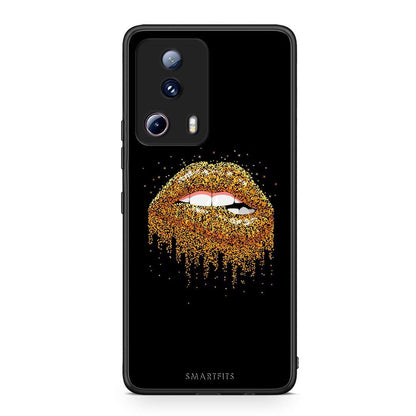 Θήκη Xiaomi 13 Lite 5G Valentine Golden από τη Smartfits με σχέδιο στο πίσω μέρος και μαύρο περίβλημα | Xiaomi 13 Lite 5G Valentine Golden Case with Colorful Back and Black Bezels