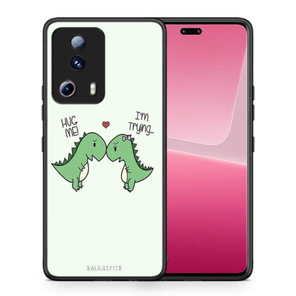 Θήκη Xiaomi 13 Lite 5G Valentine Rex από τη Smartfits με σχέδιο στο πίσω μέρος και μαύρο περίβλημα | Xiaomi 13 Lite 5G Valentine Rex Case with Colorful Back and Black Bezels