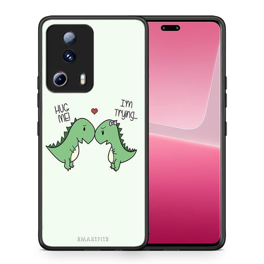 Θήκη Xiaomi 13 Lite 5G Valentine Rex από τη Smartfits με σχέδιο στο πίσω μέρος και μαύρο περίβλημα | Xiaomi 13 Lite 5G Valentine Rex Case with Colorful Back and Black Bezels