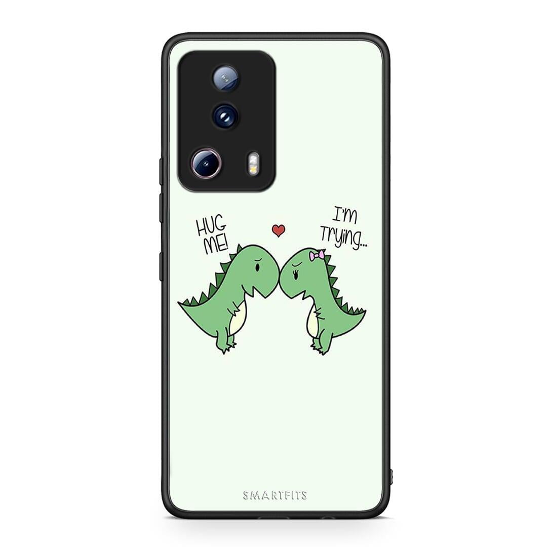 Θήκη Xiaomi 13 Lite 5G Valentine Rex από τη Smartfits με σχέδιο στο πίσω μέρος και μαύρο περίβλημα | Xiaomi 13 Lite 5G Valentine Rex Case with Colorful Back and Black Bezels