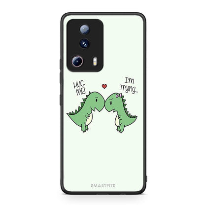 Θήκη Xiaomi 13 Lite 5G Valentine Rex από τη Smartfits με σχέδιο στο πίσω μέρος και μαύρο περίβλημα | Xiaomi 13 Lite 5G Valentine Rex Case with Colorful Back and Black Bezels