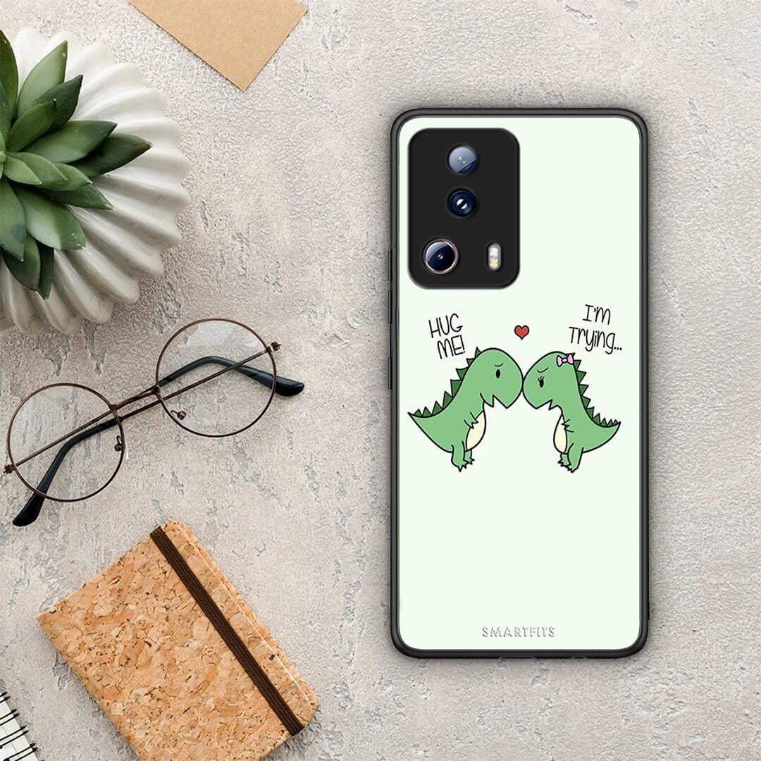 Θήκη Xiaomi 13 Lite 5G Valentine Rex από τη Smartfits με σχέδιο στο πίσω μέρος και μαύρο περίβλημα | Xiaomi 13 Lite 5G Valentine Rex Case with Colorful Back and Black Bezels