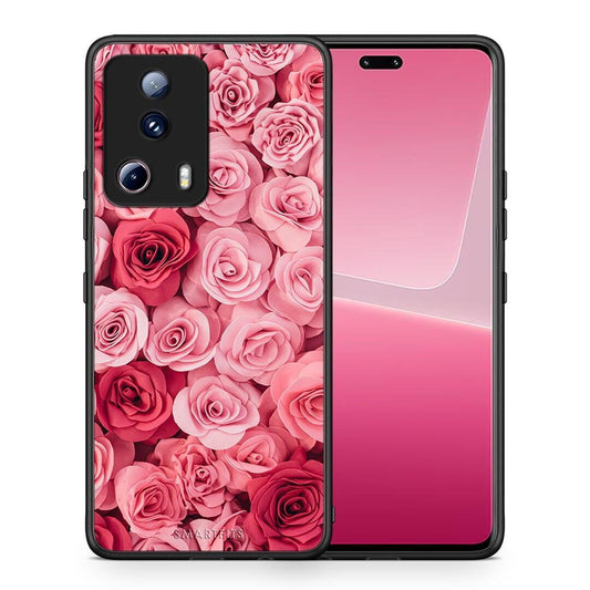 Θήκη Xiaomi 13 Lite 5G Valentine RoseGarden από τη Smartfits με σχέδιο στο πίσω μέρος και μαύρο περίβλημα | Xiaomi 13 Lite 5G Valentine RoseGarden Case with Colorful Back and Black Bezels