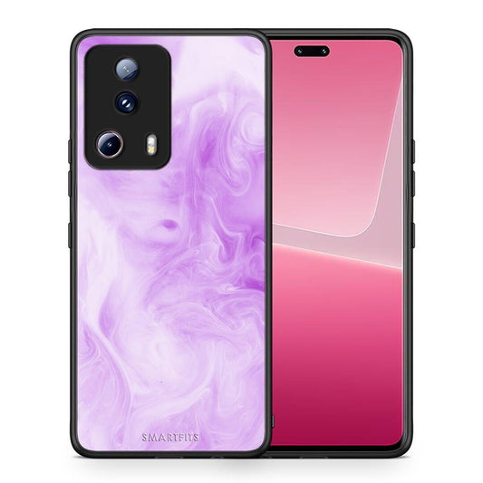 Θήκη Xiaomi 13 Lite 5G Watercolor Lavender από τη Smartfits με σχέδιο στο πίσω μέρος και μαύρο περίβλημα | Xiaomi 13 Lite 5G Watercolor Lavender Case with Colorful Back and Black Bezels