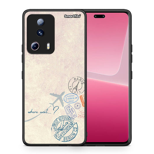 Θήκη Xiaomi 13 Lite 5G Where Next από τη Smartfits με σχέδιο στο πίσω μέρος και μαύρο περίβλημα | Xiaomi 13 Lite 5G Where Next Case with Colorful Back and Black Bezels