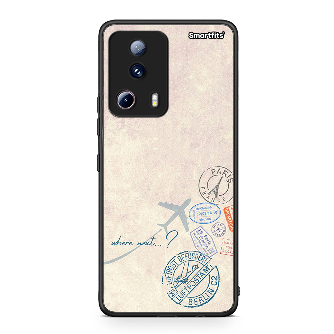 Θήκη Xiaomi 13 Lite 5G Where Next από τη Smartfits με σχέδιο στο πίσω μέρος και μαύρο περίβλημα | Xiaomi 13 Lite 5G Where Next Case with Colorful Back and Black Bezels