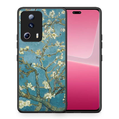 Θήκη Xiaomi 13 Lite 5G White Blossoms από τη Smartfits με σχέδιο στο πίσω μέρος και μαύρο περίβλημα | Xiaomi 13 Lite 5G White Blossoms Case with Colorful Back and Black Bezels