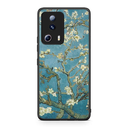 Θήκη Xiaomi 13 Lite 5G White Blossoms από τη Smartfits με σχέδιο στο πίσω μέρος και μαύρο περίβλημα | Xiaomi 13 Lite 5G White Blossoms Case with Colorful Back and Black Bezels