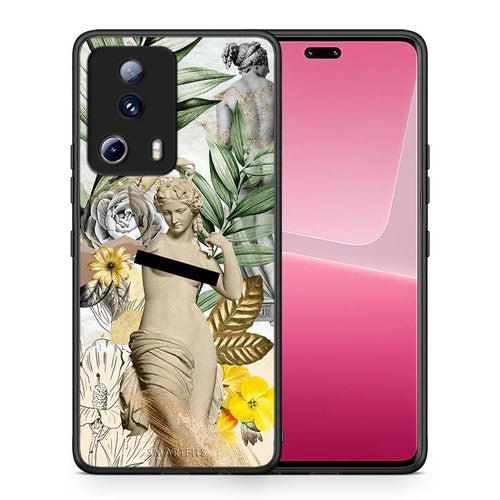 Θήκη Xiaomi 13 Lite 5G Woman Statue από τη Smartfits με σχέδιο στο πίσω μέρος και μαύρο περίβλημα | Xiaomi 13 Lite 5G Woman Statue Case with Colorful Back and Black Bezels