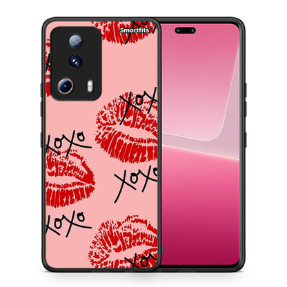 Θήκη Xiaomi 13 Lite 5G XOXO Lips από τη Smartfits με σχέδιο στο πίσω μέρος και μαύρο περίβλημα | Xiaomi 13 Lite 5G XOXO Lips Case with Colorful Back and Black Bezels